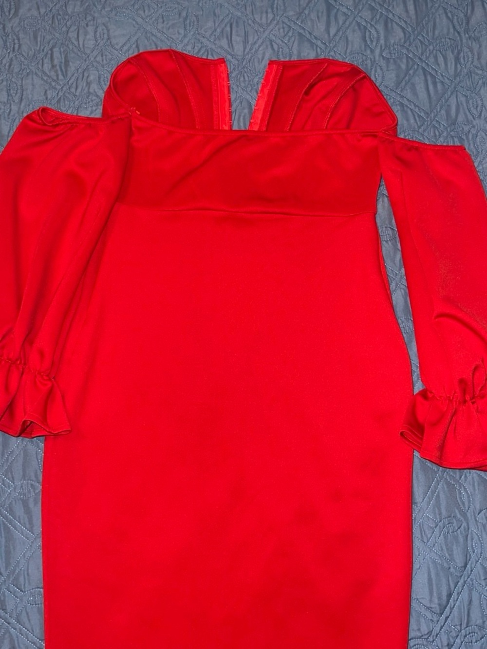 Off-Shoulder Red Bodycon Dress